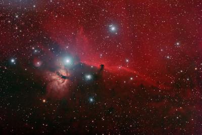 The Horsehead and Flame Nebula in Orion