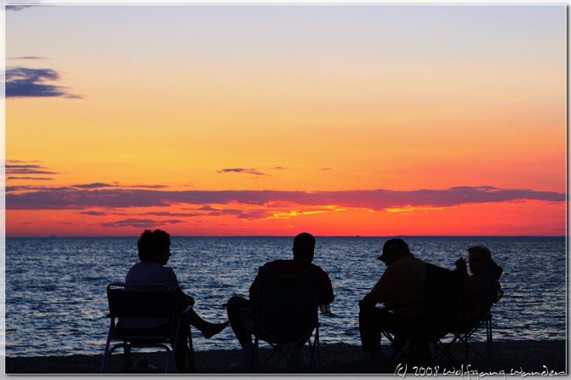 Sunset Watchers at Westmeadow Beach
