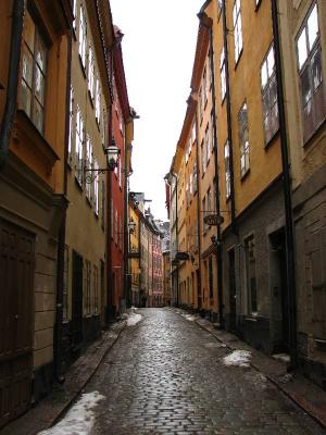 Sztokholm. Wąska uliczka Starego Miasta (Gamla Stan).(IMG_2335.JPG)