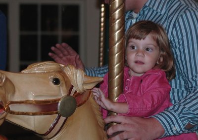First Ride on the Carousel Horses