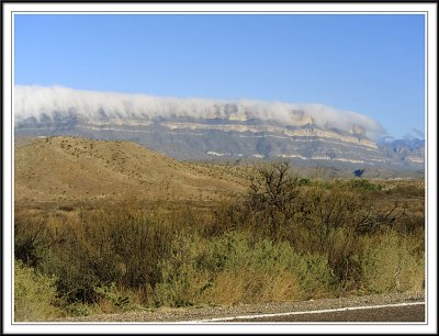 Clound over Sierra del Carmen