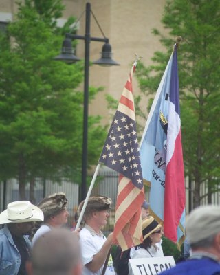 Coon skin Cap Wearing TEA Party Member