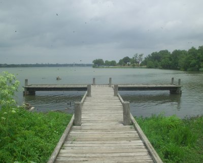 End of dock in Pelican Bay-too shallow for sailboats to dock