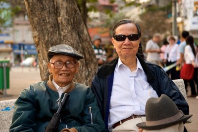 Two elderly men in Hanoi