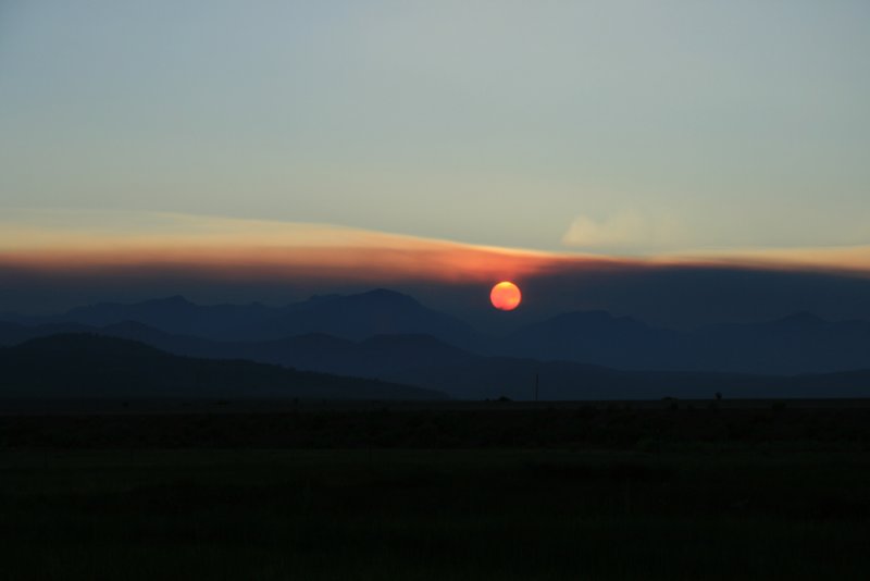 Smoke makes for a unique sunset