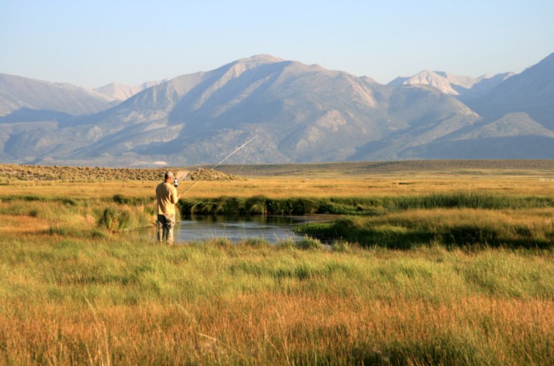 Fishing is popular along the Owens Riverl