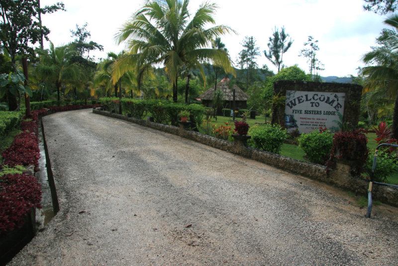 Five Sisters Lodge overlooks the waterfall