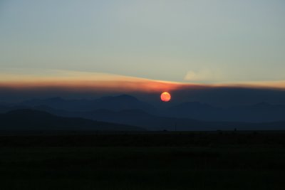 Smoke makes for a unique sunset