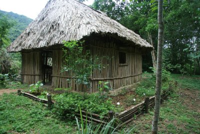 Mayan hut in the Botanical Garden