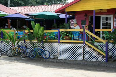 View along the main road into town