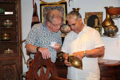 Craftland owner and a customer