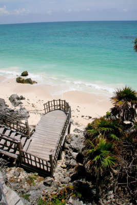 Ocean view from the Mayan Ruins of Tulum.JPG