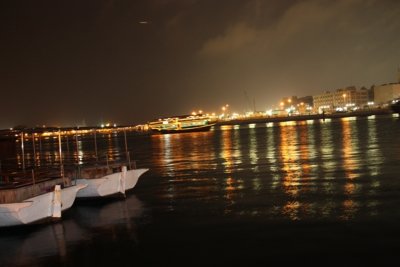 DUBAI CREEK AT NIGHT