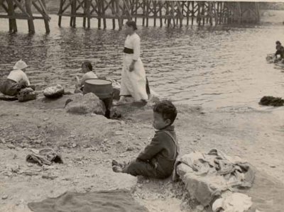 Clothes Washing in Han River 1952