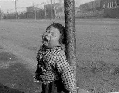 Child during the Korean War 1952