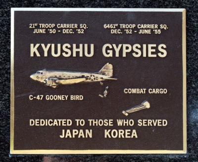 Gypsy plaque at Air Force Museum