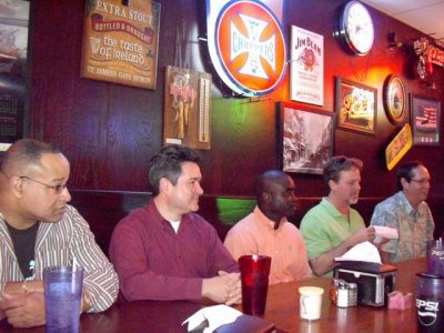 Rusty's Retirement pizza party