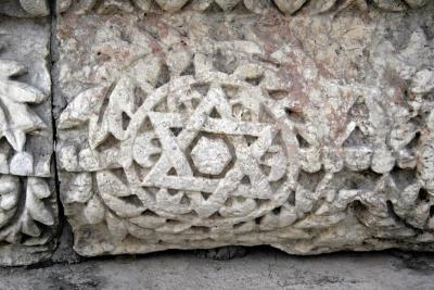 An early example of the Star of David carved on column