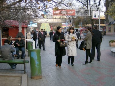Zhibek Zholy pedestrianised area