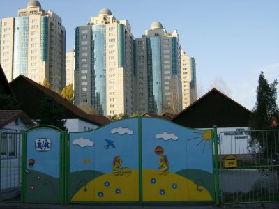 Childrens' Orphanage backed by expensive new flats
