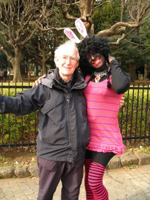 Attack of the black bunny transvestite!