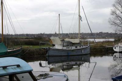 Looking towards Maldon from the Chelmer and Blackwater Navigation Canal