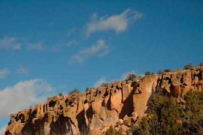 Looking up at the Mesa