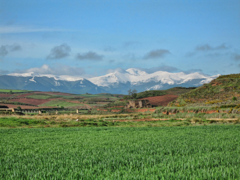 Snow covered mountains in Najera