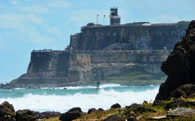 El Morro Fort, seen from Isla de Cabras