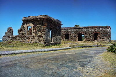 Leper house (Leprocomio) ruins in Isla de Cabras