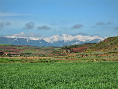Snow covered mountains in Najera