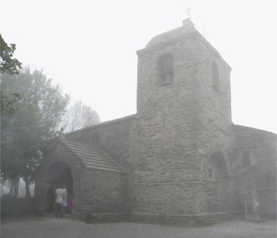 Santuario de Santa Maria la Real in Cebreiro, built in XI c