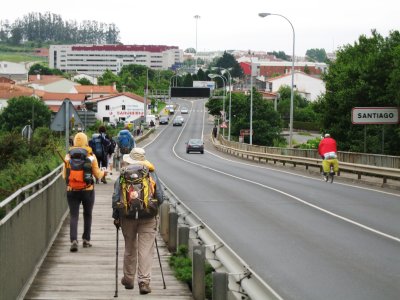 Entering Santiago de Compostela