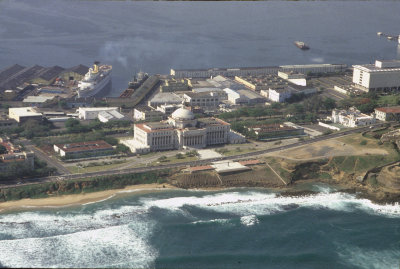 Aerial view of Capitol Building, San Juan, PR