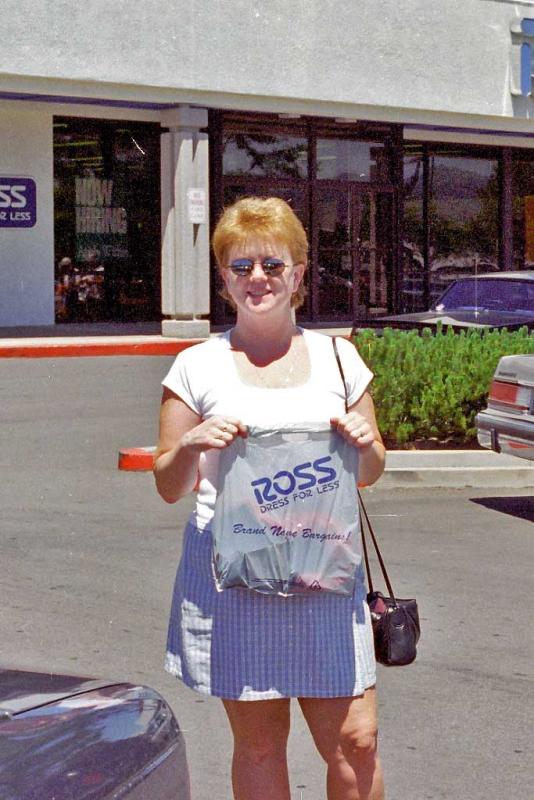 Gail shopping at Ross in Reno  9/1996