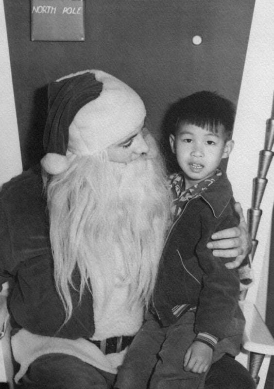 Here I am with Santa  Unknown date