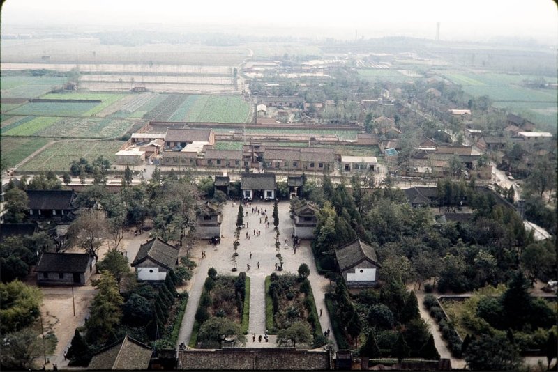 View from the top of the Big Wild Goose Pagoda, Xian, China