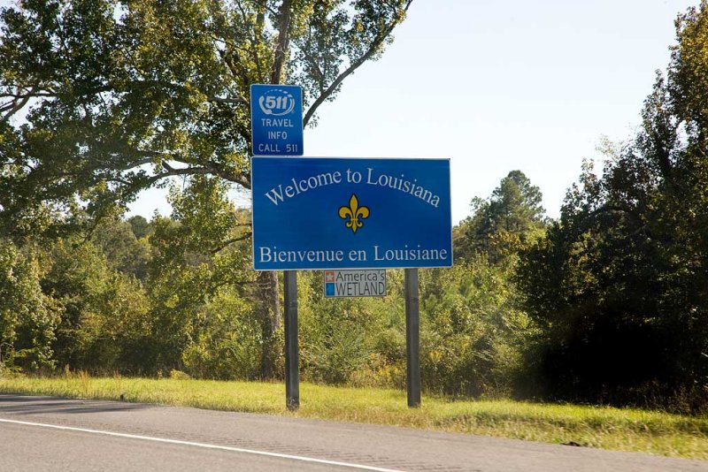 Entering Louisiana