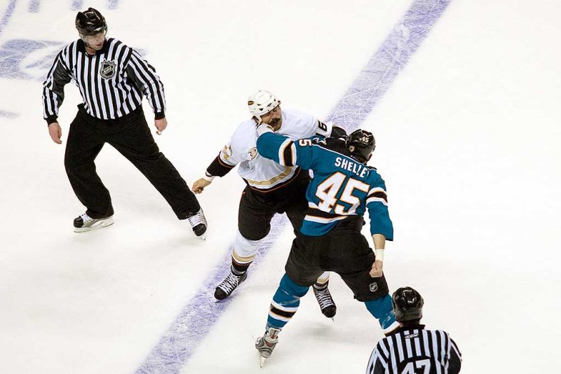 Anaheim Ducks vs. San Jose Sharks - March 21, 2008