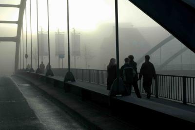 Fog over Hamburg Harbour
