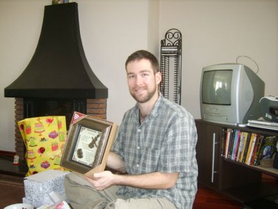 Daniel with plaque