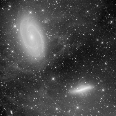 M 81 and M 82 with Surrounding Flux