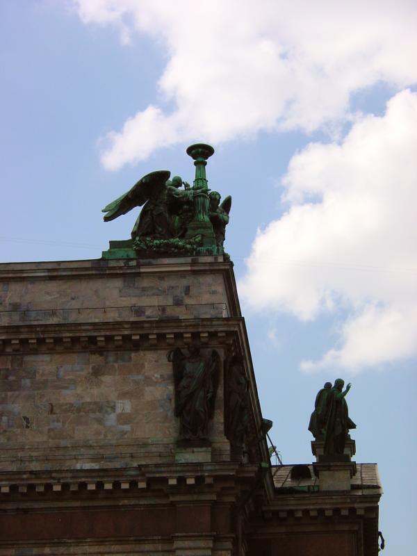 Sculptures on the roof