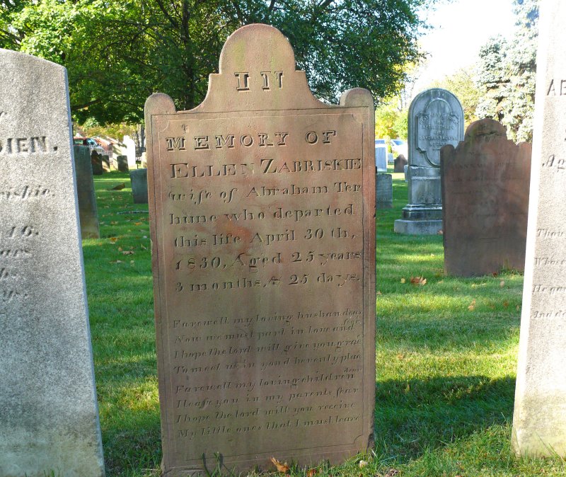 Ellen Zabriskie gravestone