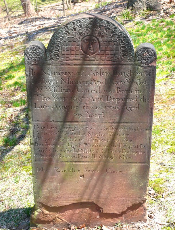ornate headstone, dating back to the 1700s