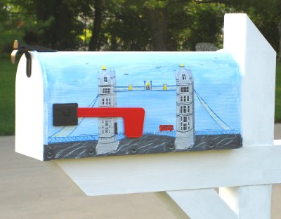 red bus mailbox