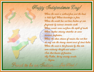 Happy Independence Day to all Indians!