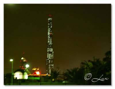 The Burj-Distant night shot....not a clear one....