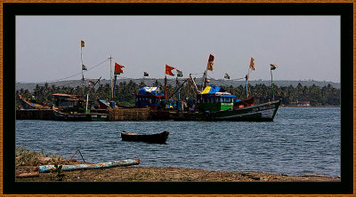 FISHINGBOATS in CHAPORA, GOA, INDIA