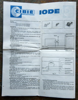 CIBIE IODE - German Instructions